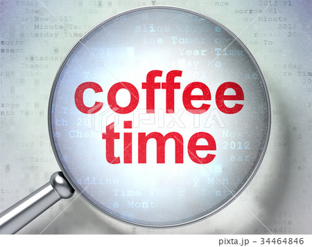 Timeline concept: Coffee Time with optical glass Timeline concept: Coffee Time with optical glass 34464846