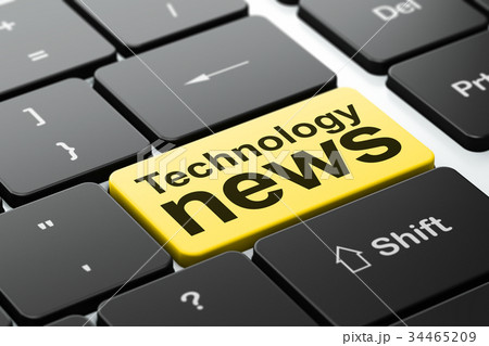News concept: Technology News on computer keyboard 34465209