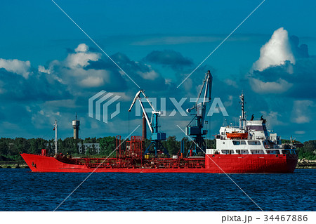 Red tanker ship Red tanker ship 34467886