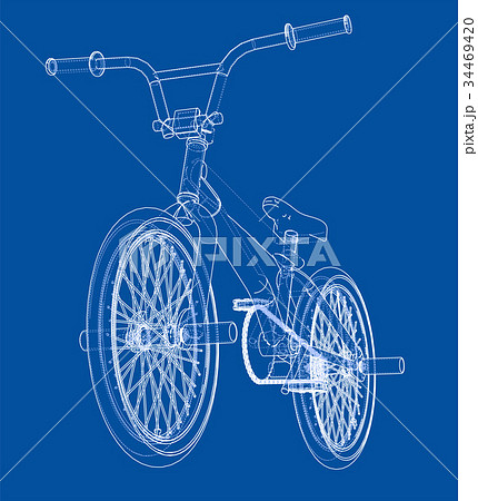 Bicycle bmx. Vector Bicycle bmx. Vector 34469420