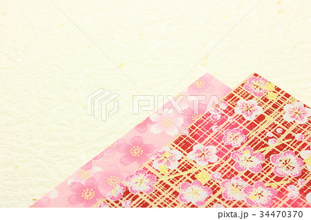 背景　友禅　千代紙 34470370