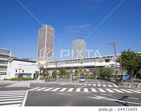 岐阜駅前都市風景　岐阜駅南交差点 34471005