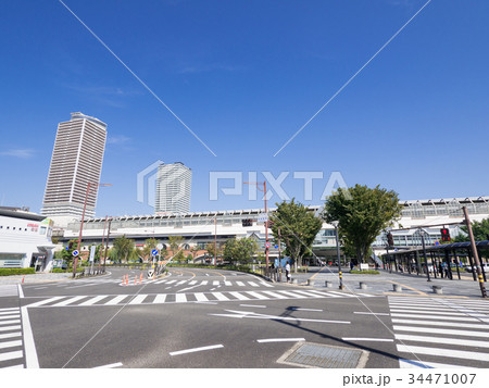 岐阜駅前都市風景　岐阜駅南交差点 34471007