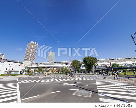 岐阜駅前都市風景　岐阜駅南交差点 34471008