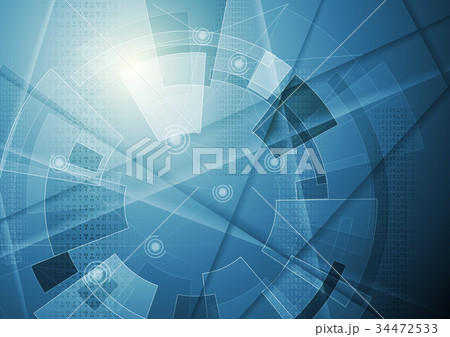 Abstract blue technology background 34472533