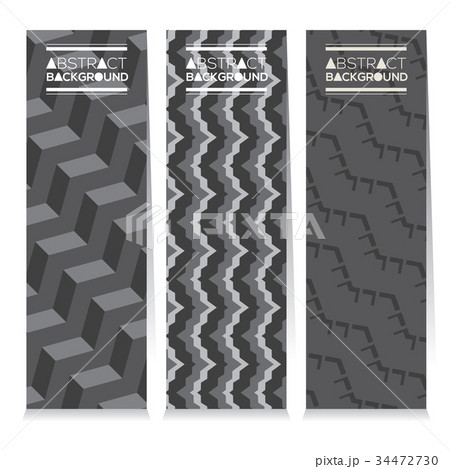 Set Of Three Black Abstract Vertical Banners Set Of Three Black Abstract Vertical Banners 34472730