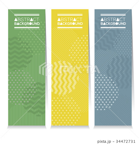 Set Of Three Colorful Abstract Vertical Banners 34472731