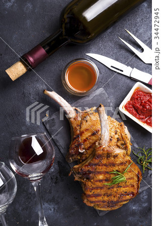 Grilled sliced beef steak 34472945