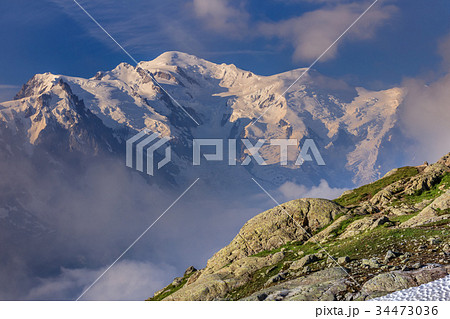 Mont Blanc massif in the French Alps 34473036