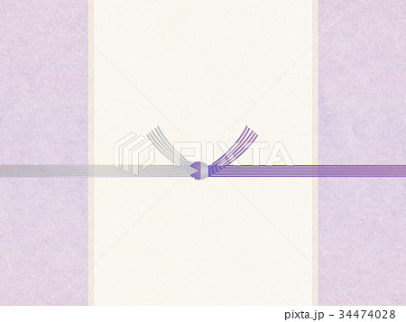 水引　結びきり　和紙　背景素材 34474028