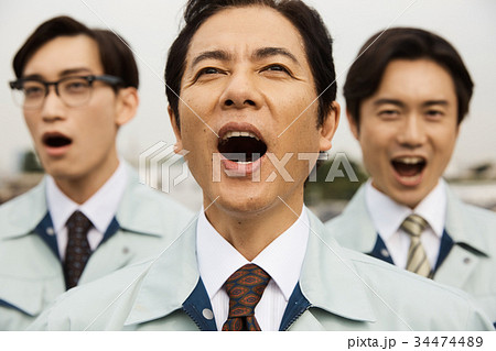 昭和のサラリーマン　朝礼 34474489