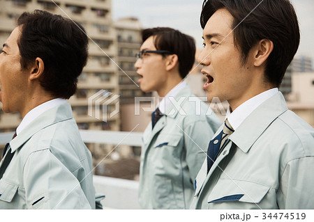 昭和のサラリーマン　朝礼 34474519