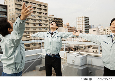 昭和のサラリーマン 朝礼 昭和のサラリーマン 朝礼 34474577