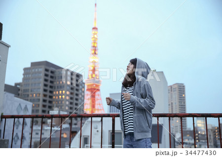 叫んでいる女性 34477430