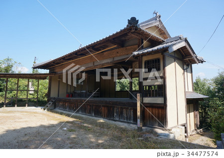 岡山県津山市にある国指定重要有形民俗文化財「田熊八幡神社」：回り舞台 34477574