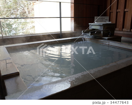 湯船_源泉かけ流し_登別温泉 湯船_源泉かけ流し_登別温泉 34477643