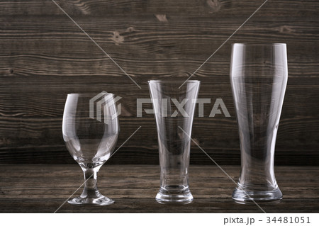 Various types beer glasses 34481051