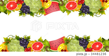 Background With Organic Fresh Fruits. Background With Organic Fresh Fruits. 34481236