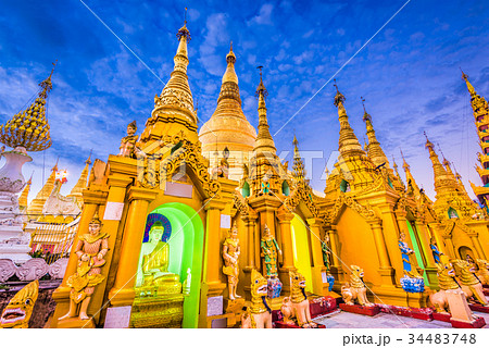 Shwedagon Pagoda in Myanmar Shwedagon Pagoda in Myanmar 34483748