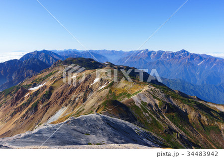 A view from the top of Hakuba Miyama Hakuba Mt. - Stock Photo ...