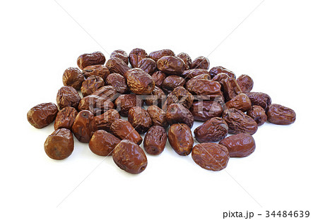 白背景の乾燥ナツメの実 34484639