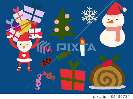 クリスマスの素材 クリスマスのパーツ クリスマスの素材 クリスマスのパーツ 34484754