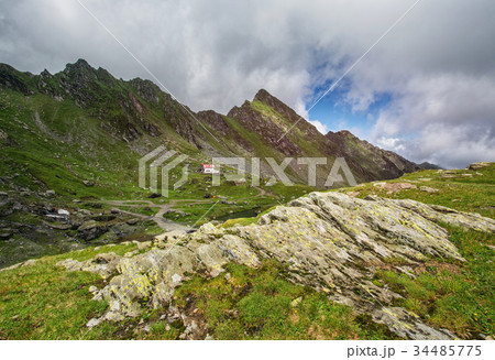 Mountain landscape. Rocks in the foreground 34485775