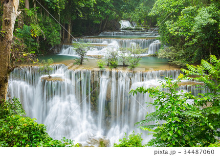 beautiful waterfall in Thailand 34487060