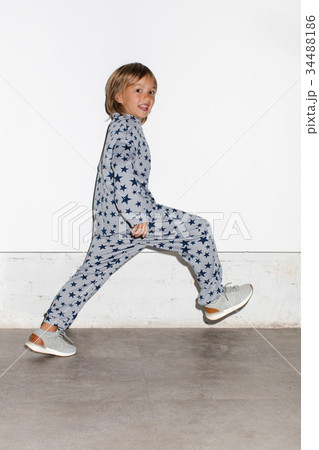 Smiling boy in pajamas Smiling boy in pajamas 34488186