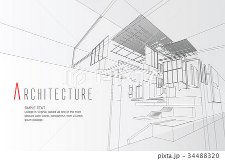 An exploded view of a building 34488320