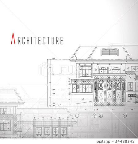 Vector illustration of house on white background. 34488345
