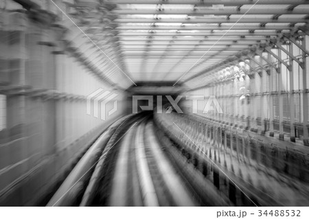 Motion blur of train 34488532