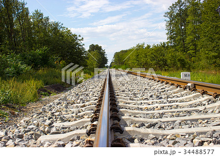 Railway tracks lead by nature Railway tracks lead by nature 34488577