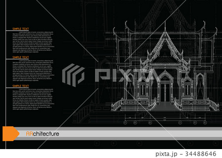 sketch design of temple,vector sketch design of temple,vector 34488646