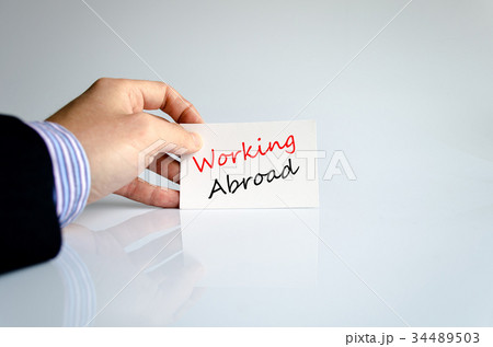 Working abroad Text Concept Working abroad Text Concept 34489503