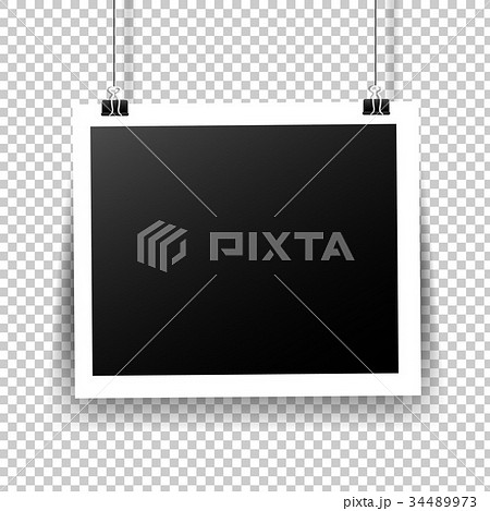 Photo Frame With Tape In Transparent Background Photo Frame With Tape In Transparent Background 34489973