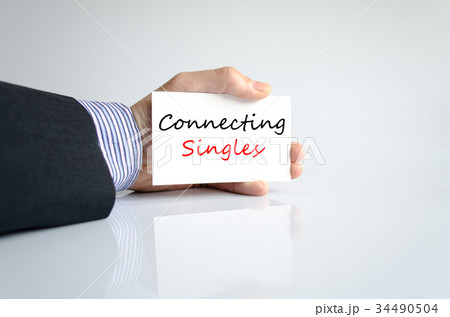 Connecting singles Text Concept Connecting singles Text Concept 34490504