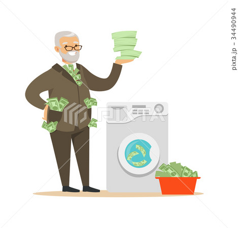 Corrupt confident mature man in a business suit Corrupt confident mature man in a business suit 34490944