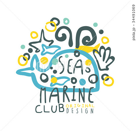 Sea marine club original logo design, summer 34491069