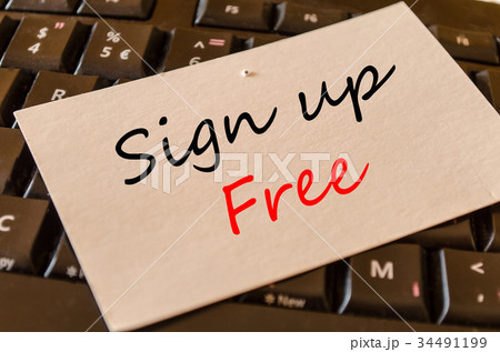 Sign up free text concept note 34491199