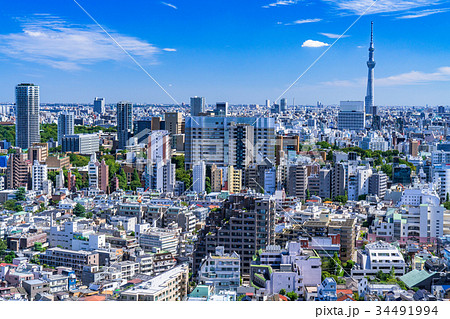 東京スカイツリー 都市風景の写真素材