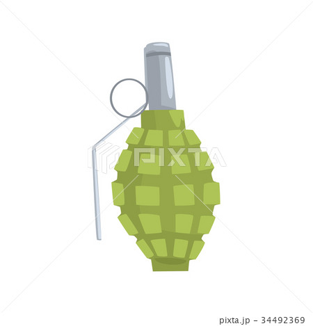 Hand grenade cartoon vector Illustration 34492369
