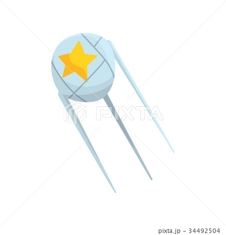 Artificial Earth satellite cartoon vector 34492504