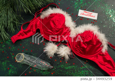 Festive backdrop of Christmas mascot costume Festive backdrop of Christmas mascot costume 34493259