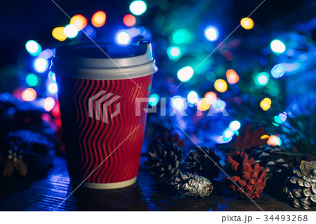 Delicious Christmas celebration with latte 34493268