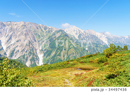 白馬八方尾根から白馬連峰の眺め 34497436