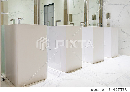 Contemporary interior of public toilet Contemporary interior of public toilet 34497538