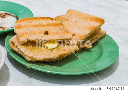Singapore Breakfast Kaya Toast, Coffee bread 34498251