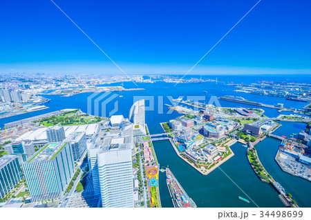 神奈川　横浜みなとみらいの風景 34498699