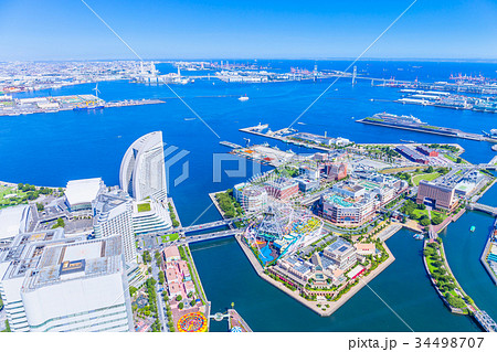神奈川　横浜みなとみらいの風景 34498707